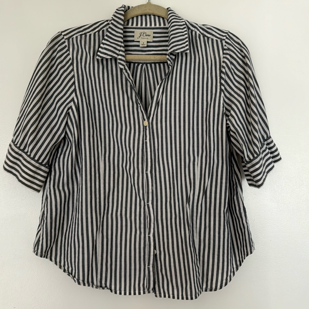 Jcrew striped short sleeve button down